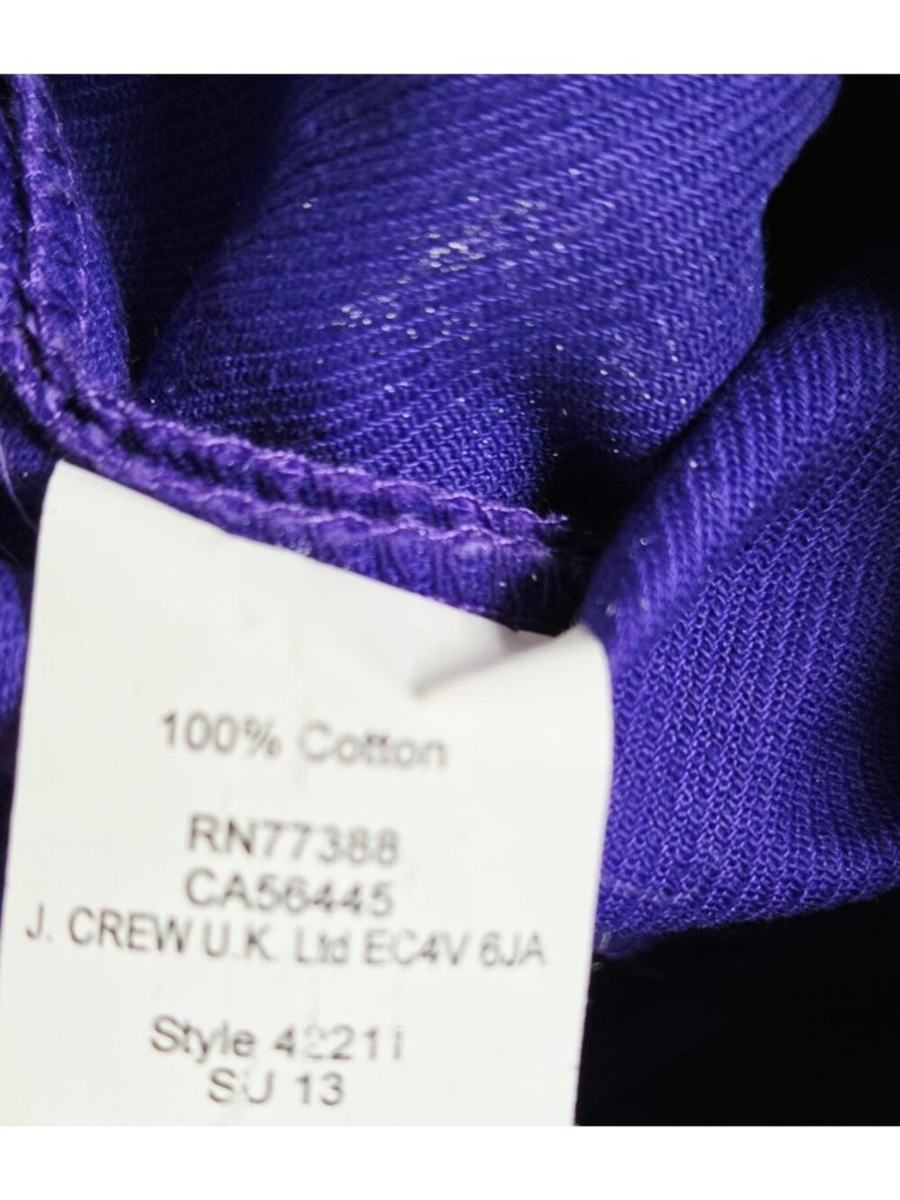 J. Crew Factory Women's Mini Skirt 100% Cotton Indigo Purple Size 6 NWT - Picture 6 of 10